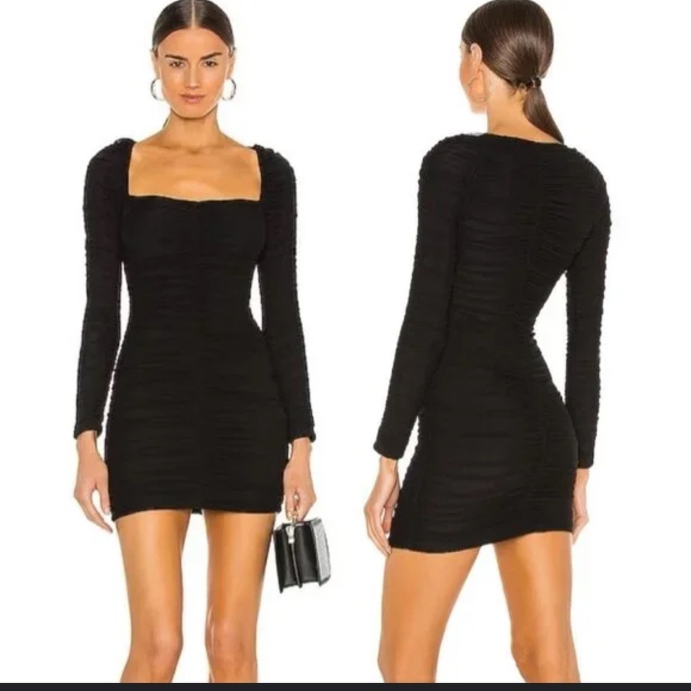 Michael Costello x REVOLVE Franky Mini Dress in Black